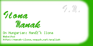 ilona manak business card